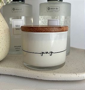 Vela Ecológica Linha Desejos Branca - Fresh Tea - 90g