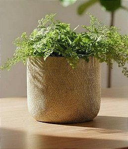 Cachepot Decorativo em Cimento Gold (3 tamanhos)