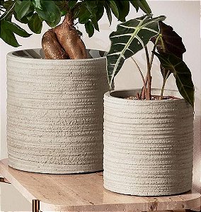 Cachepot para Plantas em Cimento Texturizado Mart (2 tamanhos)