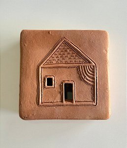 Tijolinho Decorativo de Barro Casinha da Vó (15x15) | Coleção Barrolândia