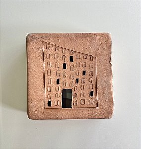 Tijolinho Decorativo de Barro Prediozinho (15x15) | Coleção Barrolândia