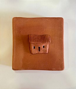 Tijolinho Decorativo de Barro Casa Miniatura (15x15) | Coleção Barrolândia