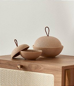 Potinho Decorativo e Organizador em Cerâmica (G)