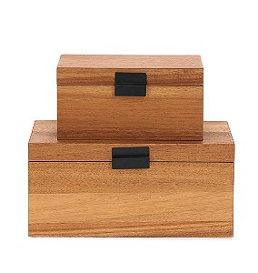 Caixa Decorativa e Organizadora em Madeira (2 Tamanhos)