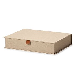 Caixa Decorativa e Organizadora em MDF e Linho Cinza (2 Tamanhos)