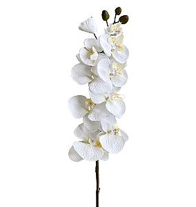Galho Artificial de Orquídea Branca
