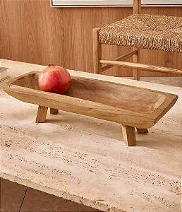 Centro de Mesa Retangular em Madeira (52x16)