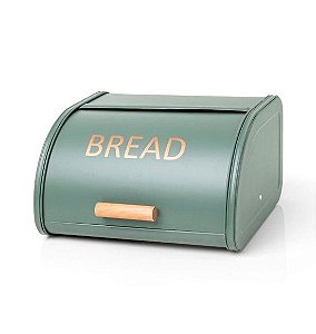 Porta Pão Verde em Metal (17x26x30)