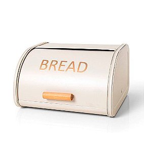 Porta Pão de Metal Enjoy Cor Areia