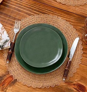 Kit com 6 Jogo Americano Ava Marrom Natural (38CM)