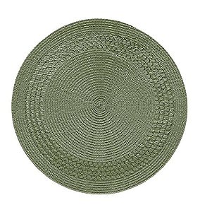 Jogo Americano Luna Tresse Verde Oliva (38CM) - Kit com 6 peças