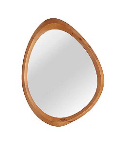 Espelho Decorativo Oval com Moldura em Madeira Bétula (100x77)