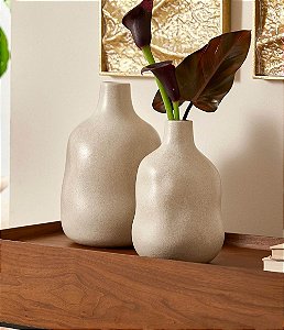 Vaso Decorativo em Cerâmica Chumbo (2 tamanhos)