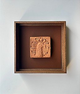Quadro Decorativo Pequeno Mini Pavão Artesanal (22x22)