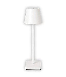 Luminária de Mesa Touch Branca em Metal (37x11)