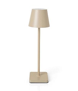 Luminária de Mesa Touch Cor Areia em Metal (37x11)
