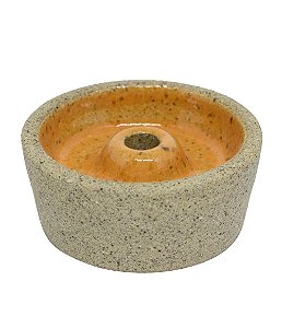 Incensário em Cerâmica Laranja