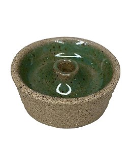 Incensário em Cerâmica Verde