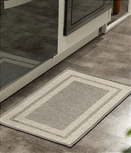 Tapete para Cozinha Antiderrapante Modelo Geo Grafite (45x75CM)