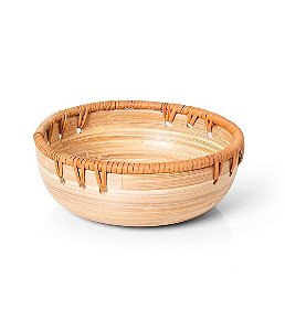 Bowl em Bambu e Rattan Natural (15cm)