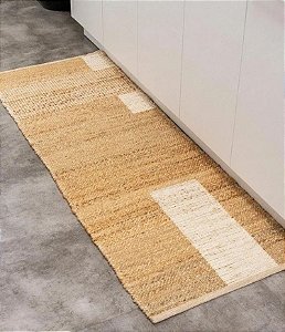 Tapete Artesanal em Juta e Algodão Daya (50x120CM)