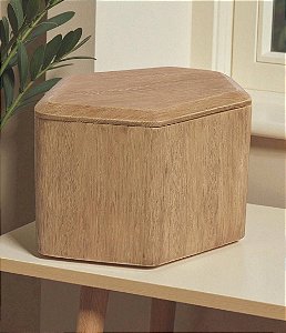 Caixa Decorativa em Poliresina Madeira com Tampa (2 Tamanhos)