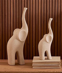 Escultura de Elefante em Cerâmica (2 tamanhos)