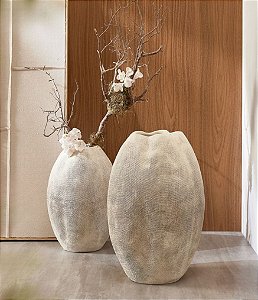 Vaso de Chão em Fibra de Vidro Modelo Orgânico