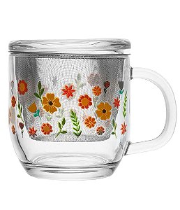 Caneca com Infusor em Cristal Primavera Lyor (330ml)
