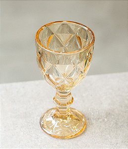 Taça de Licor Lyor em Vidro Ambar Metalizado Diamond (60ml)