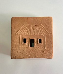 Tijolinho Decorativo de Barro Casinha de Campo II (15x15) | Coleção Barrolândia