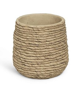 Cachepot Decorativo em Cimento Palha (20x20)