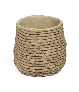 Cachepot Decorativo em Cimento Palha (16x16)