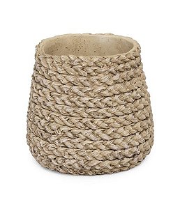 Cachepot Decorativo em Cimento Natural (22x22)