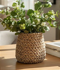 Cachepot Decorativo em Cimento Natural (22x22)