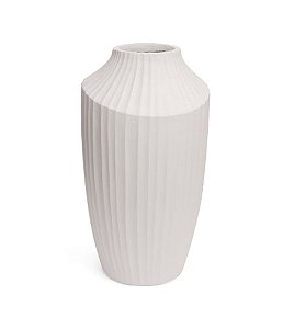 Vaso de Chão Branco em Fibra de Vidro (38x22)