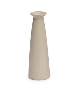 Vaso Decorativo Cone em Cerâmica Cinza (20x07)