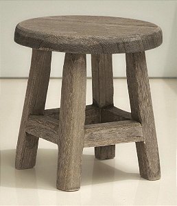 Banquinho Mini em Madeira Rústica (18x18)