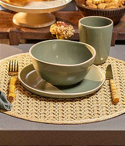 Bowl em Cerâmica Verde Sálvia (15CM) | Linha Vivant