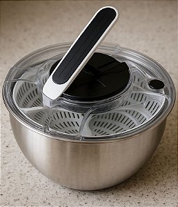 Centrifuga para Secar Salada em Aço Inox (28CM)