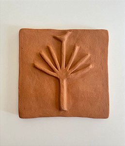 Placa Decorativa de Barro Ossain (19x19) | Coleção Orixás