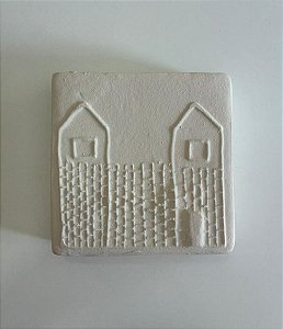 Tijolinho Decorativo de Barro Branco Casa Torres (15x15) | Coleção Barrolândia