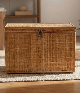Baú Decorativo e Organizador em Rattan (30x45)