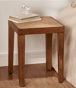 Banco de Madeira e Juta (44x36x36)