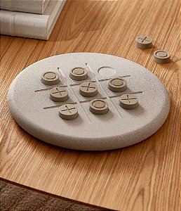 Jogo da Velha Decorativo em Cimento (27x27)