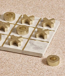 Jogo da Velha Decorativo Dourado (20x20)