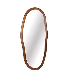 Espelho Decorativo Grande Orgânico com Moldura em Madeira (180x80x07)