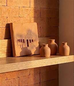 Tijolinho Decorativo de Barro Casa Clássica (15x15) | Coleção Barrolandia
