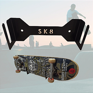 Suporte Skate Horizontal De Parede Aço Reforçado Pintado