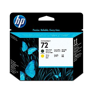 Cabeça de Impressão HP 72 Preto Mate/Amarelo PLUK C9384A